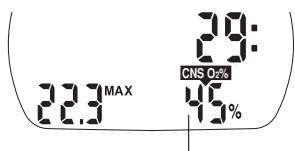 SCUBAPRO-UWATEC ALADIN PRIME-TEC - Toxicité de l'oxygène (CNS O2% - 1