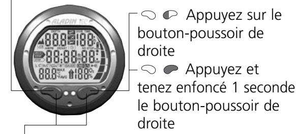 SCUBAPRO-UWATEC ALADIN PRIME-TEC - Instructions pour entrées manuelles - 1