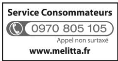 Service Consommateurs 0970 805 105 Appel non surtaxé www.melitta.fr