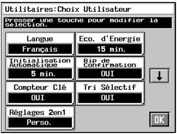 MINOLTA CF 9001 - Modification des sélections du Choix Utilisateur - 3