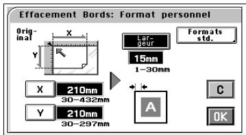 MINOLTA CF 9001 - Paramétrage mode Effacement des bords - 4