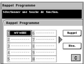 MINOLTA CF 9001 - Rappel d'un programme - 2
