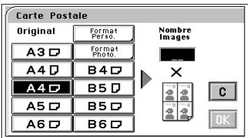 MINOLTA CF 9001 - Paramétrage de la fonction Carte postale - 2