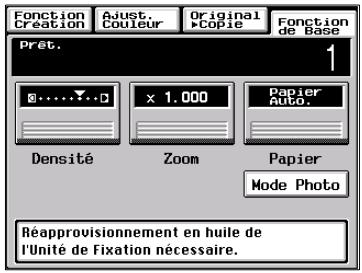 MINOLTA CF 9001 - Lorsque le message "Plus d'huile dans l'unité de fixation" apparaît - 1