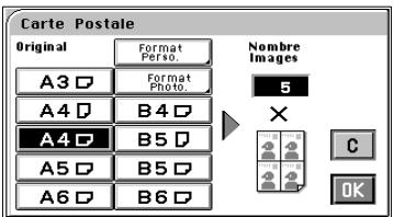 MINOLTA CF 9001 - Paramétrage de la fonction Carte postale - 3