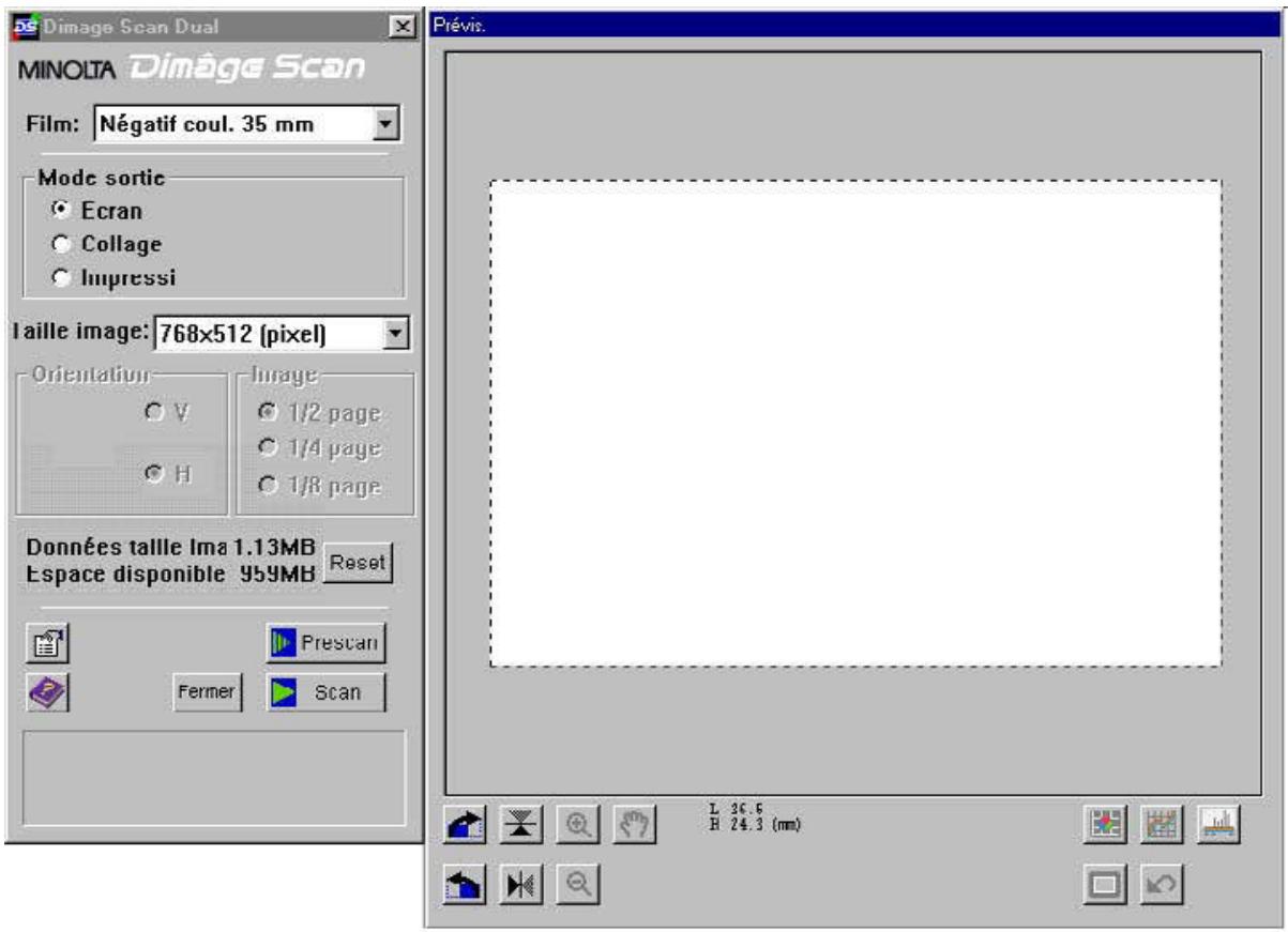 MINOLTA DIMAGE SCAN DUAL - DÉROULEMENT DE LA SCANNÉRISATION - 5
