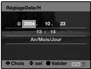MINOLTA DIMAGE A2 - Réglage de la date et de l'heure - 9