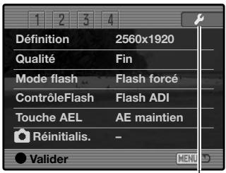 MINOLTA DIMAGE A2 - Ouverture du menu Réglages - 2