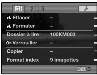 MINOLTA DIMAGE A2 - Navigation dans le menu Lecture - 6