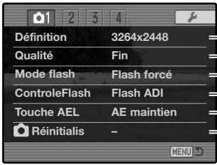 MINOLTA DIMAGE A2 - Navigation dans le menu enregistrement - 5