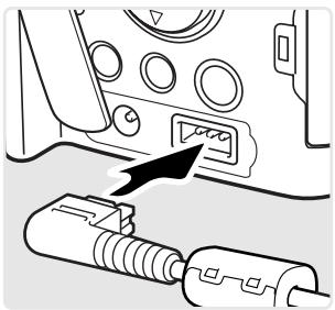 MINOLTA DIMAGE A2 - Raccordement d'une télécommande à cordon (vendue séparément) - 1