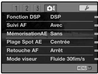 MINOLTA DIMAGE A2 - Navigation dans le menu enregistrement - 7