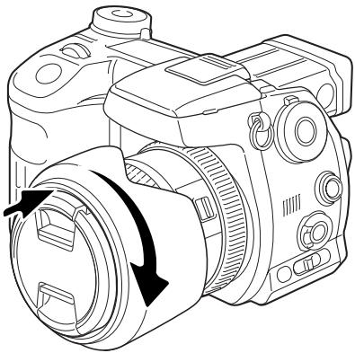 MINOLTA DIMAGE A2 - Mise en place du paresoleil - 3