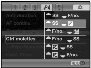 MINOLTA DIMAGE A2 - Paramétrage des molettes - 1