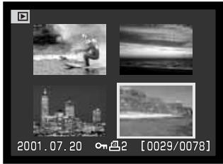 MINOLTA DIMAGE S304 - Changement du FORMAT d'index en visualisation d'index - 2