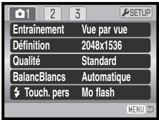 MINOLTA DIMAGE Z1 - Navigation dans les menus d'enregistrement - 16