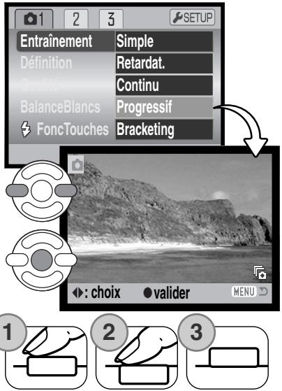 MINOLTA DIMAGE Z1 - Modes d'entraînement progressif - 1