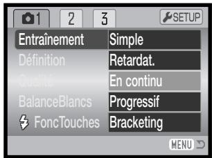 MINOLTA DIMAGE Z20 - Modes d'entraînement en continu - 1