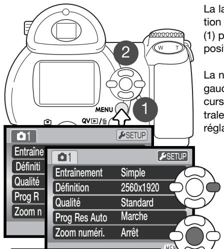 MINOLTA DIMAGE Z20 - Réglage de la langue des menus - 1