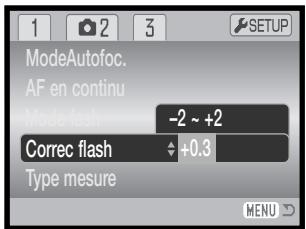 MINOLTA DIMAGE Z20 - Correction d'exposition au flash - 1