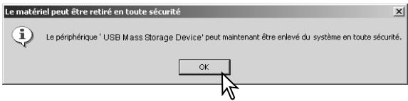 MINOLTA DIMAGE Z20 - Déconnexion de l'appareil du micro-ordinateur - 6