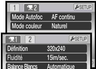 MINOLTA DIMAGE Z20 - Navigation dans les menus d'enregistrement - 12