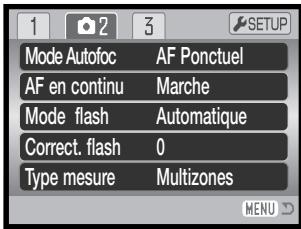 MINOLTA DIMAGE Z20 - Navigation dans les menus d'enregistrement - 15