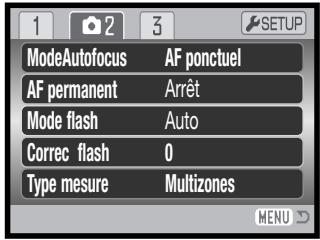 MINOLTA DIMAGE Z3 - Navigation dans les menus d'enregistrement - 11