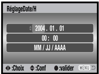 MINOLTA DIMAGE Z3 - Réglage de la date et de l'heure - 5