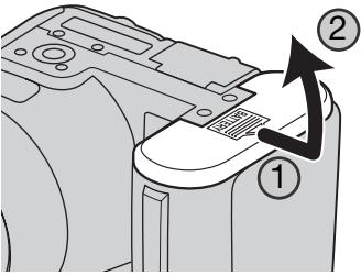 MINOLTA DIMAGE Z3 - Mise en place des piles - 1