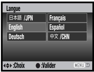 MINOLTA DIMAGE Z3 - Réglage de la langue des menus - 5