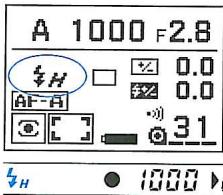 MINOLTA MAXXUM 7 - Monter le flash 5600HS(D), 5400HS ou 3600HS(D) sur la griffe porte-accessoires, et sélectionner le mode HSS. - 1