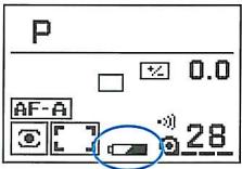 MINOLTA MAXXUM 7 - Symbole de pleine charge - 1