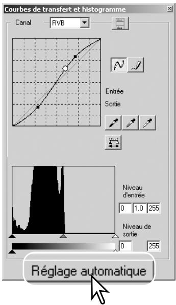 MINOLTA DIMAGE SCAN DUAL IV - Réglage auto de corrections par courbes / historique - 1