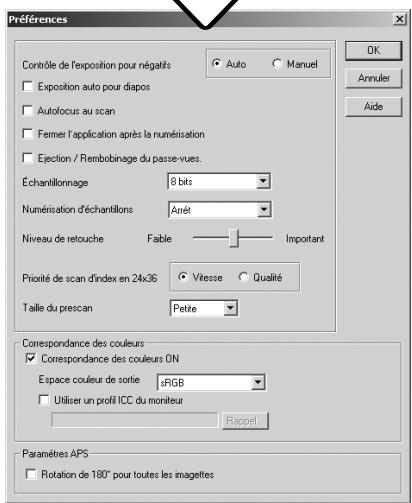 MINOLTA DIMAGE SCAN DUAL IV - Réglage des préférences du scanner - 2