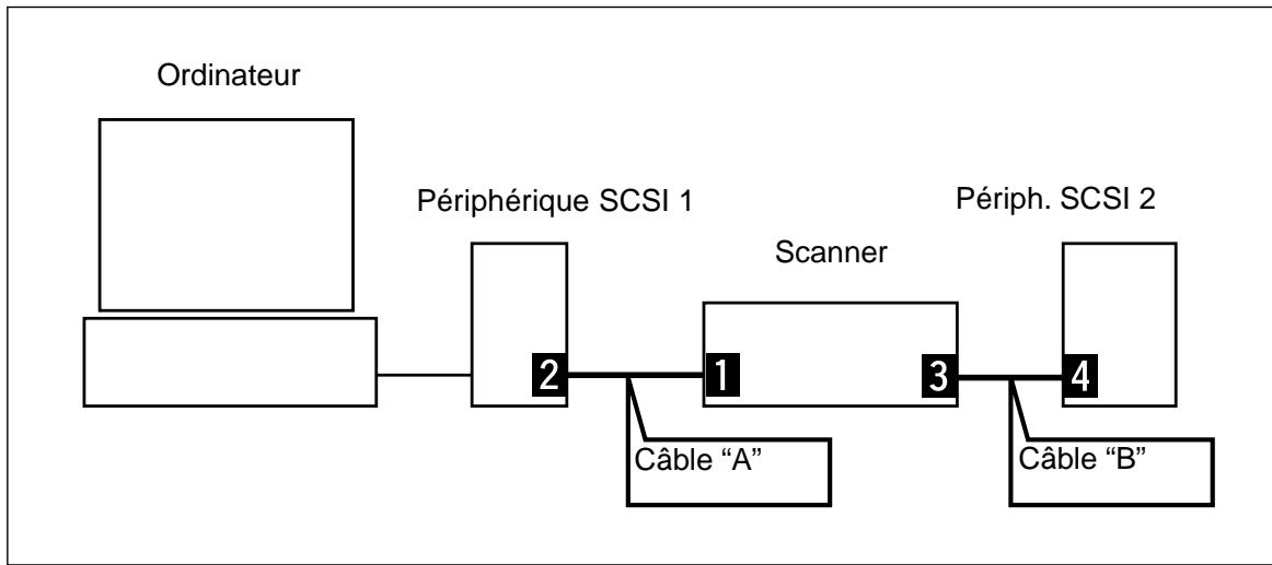 MINOLTA DIMAGE SCAN MULTI II - POUR CHANGER LE NUMÉRO SCSI: - 8