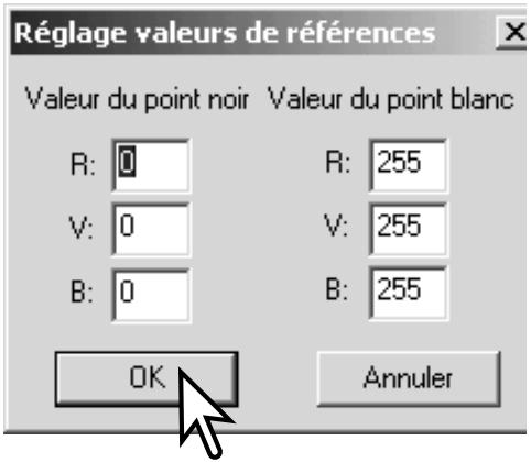 MINOLTA DIMAGE VIEWER 2.1 - Réglage des valeurs du "Point noir" et du "Point blanc". - 2