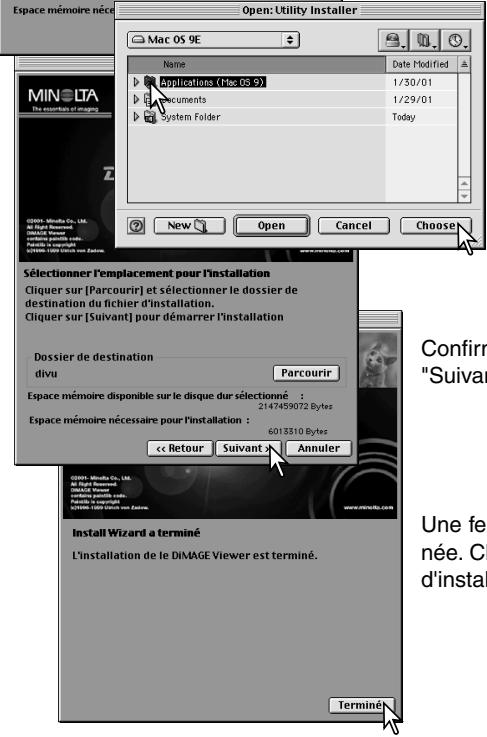MINOLTA DIMAGE VIEWER 2.1 - Installation du DiIMAGE Viewer – Macintosh - 6