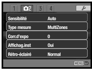 MINOLTA DIMAGE X1 - TYPES de MESURE d'exposition - 1