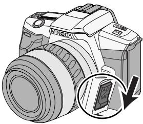 MINOLTA DYNAX 3L - Appuyer sur le sélecteur de mode de mise au point et le relâcher. - 2