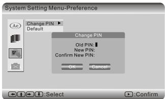 SCOTT DPX 7040 HTV - a)Changer le code PIN («Changer PIN ») - 1