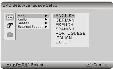 SCOTT DPX 7040 HTV - a) Menu - 1