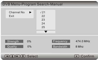 SCOTT DPX 7040 HTV - b) Recherche manuelle (« Rech. manuelle ») - 1
