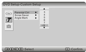SCOTT DPX 7040 HTV - a) Contrôle parental ( « Contr parental » ) - 1