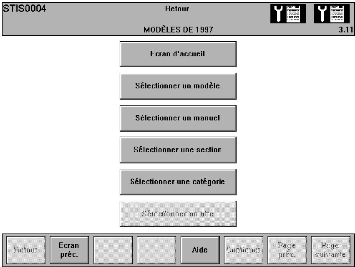 LAND ROVER TESTBOOK - Le MENU de l'ecran PIVOT - 1
