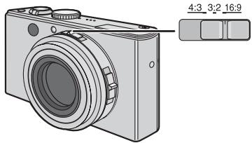 LEICA D-LUX 3 - Faites coulisser le commutateur de format d'image pour changer le réglage. - 1