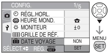 LEICA D-LUX 3 - Appuyez sur ↓ pour sélectionner l'icone [CONFIG.] [ ] du menu, puis appuyez sur ▷. - 3