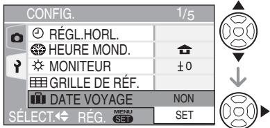LEICA D-LUX 3 - Appuyez sur ↓ pour sélectionner l'icone [CONFIG.] [ ] du menu, puis appuyez sur ▷. - 2