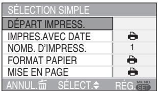 LEICA D-LUX 3 - Paramétrage de l'impression de la date, du nombre d'impressions, de la taille du papier et de la mise en page - 1