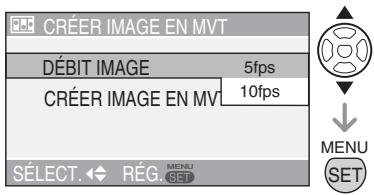 LEICA D-LUX 3 - Appuyez sur / pour sélectionner [5FPS] ou [10FPS], puis appuyez sur [menu/set]. - 1
